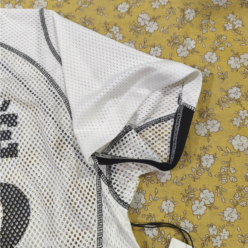 Aime Leon Dore White Mesh Jersey with Black Trims and '32' Print - Picture 6 of 8